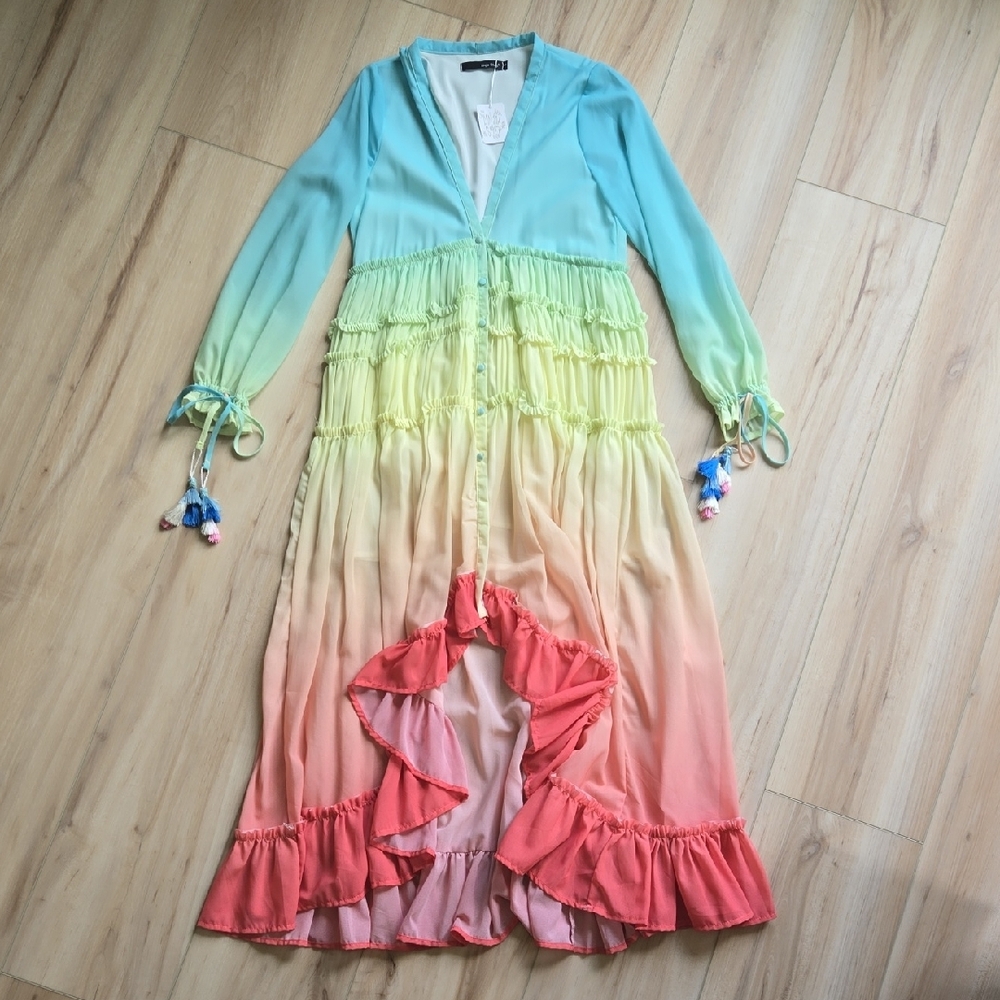 Colorful Ombre Maxi Dress